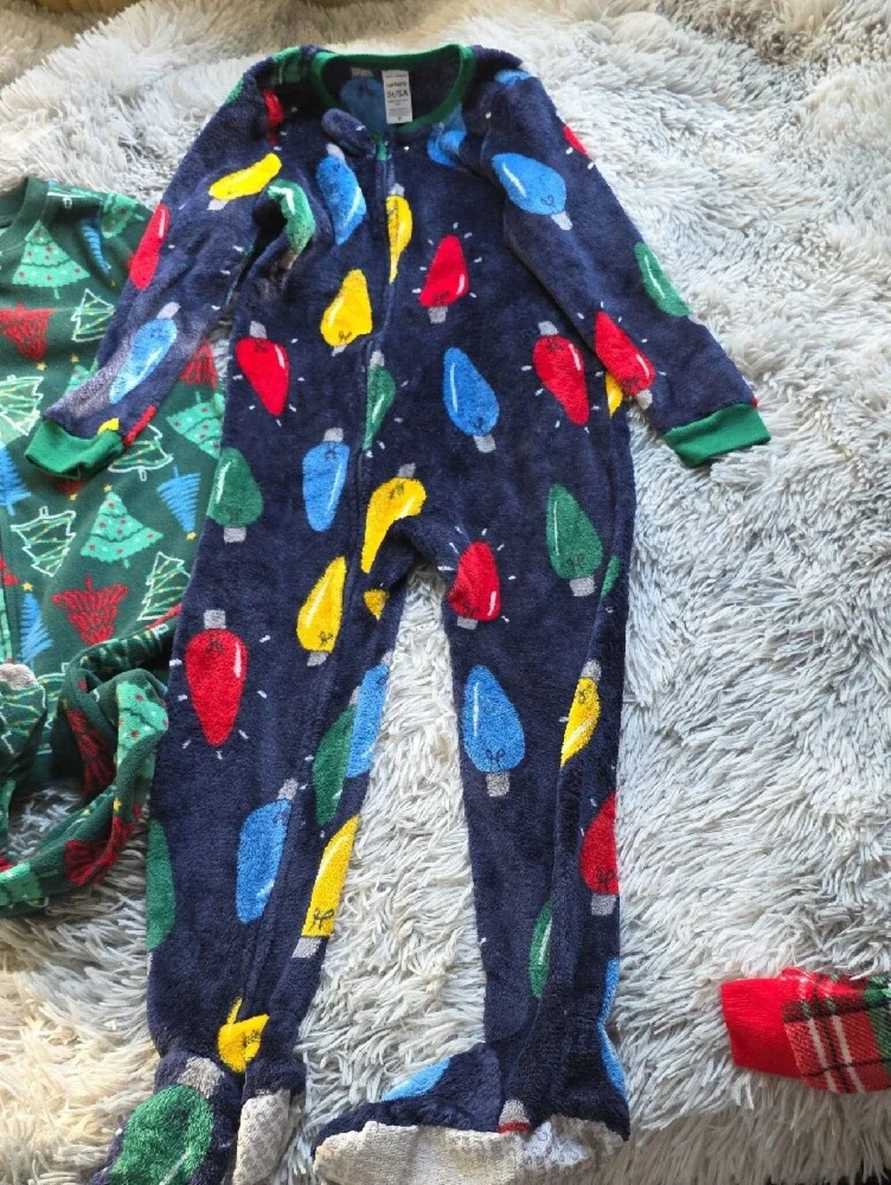 Carter's Red & White Holiday Plaid Footed Sleep Sack